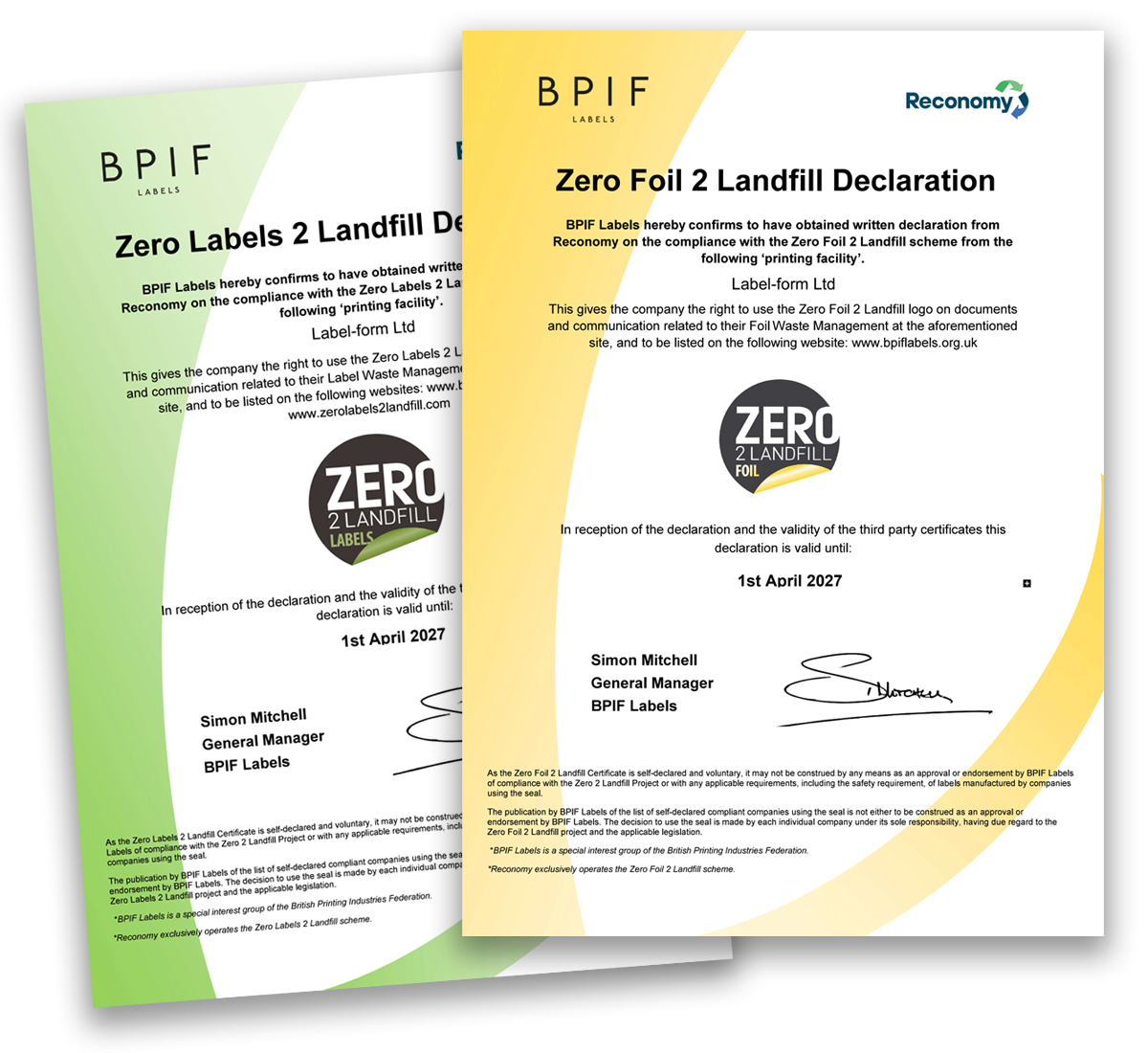 BPIF Zero labels 2 landfill 